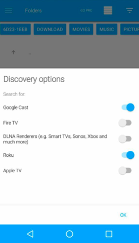 Discovery Options - BeeTV on Roku