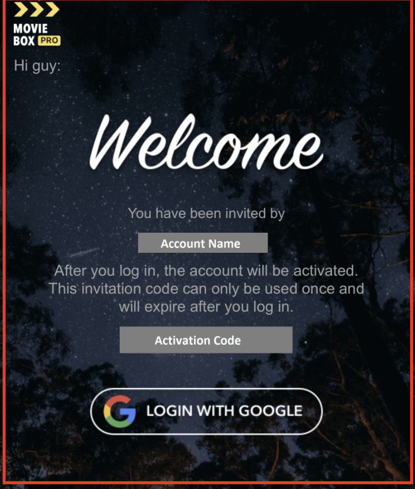 Login to MovieBox Pro App - Invitation Codes FREE